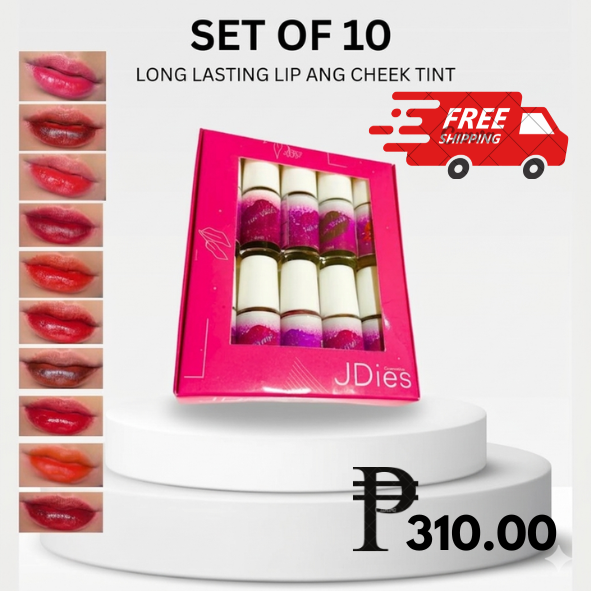 Jdies Set of 10 5ml Lip and Cheek Tint