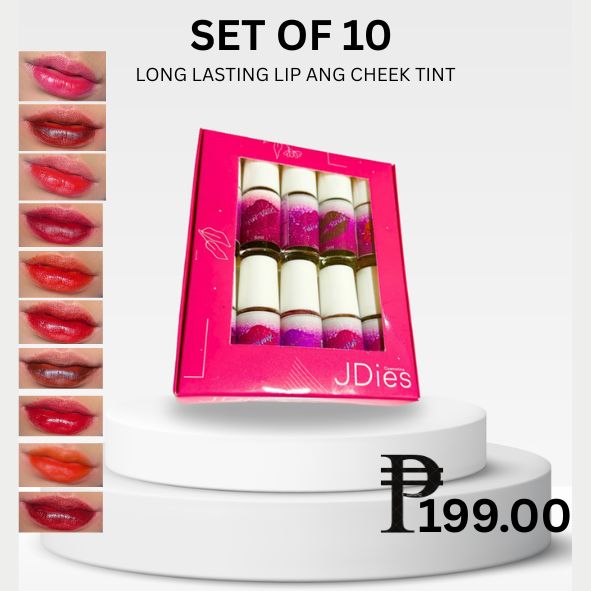 Jdies Set of 10 5ml Lip and Cheek Tint
